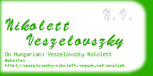 nikolett veszelovszky business card